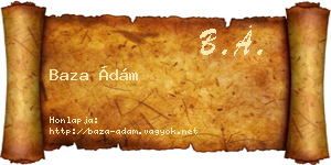 Baza Ádám névjegykártya